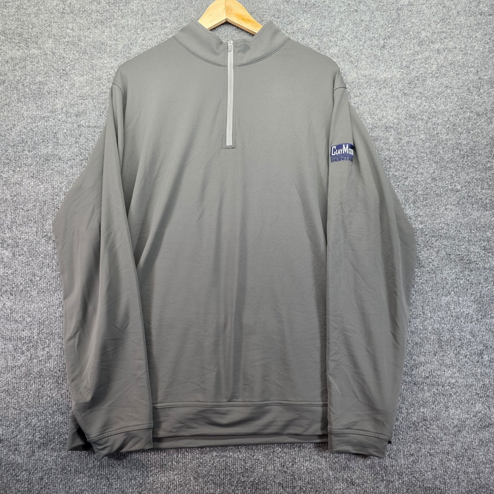 Peter Millar‎ Mens Pullover Quarter Zip Sweatshirt Gray XL Claymore Engineering